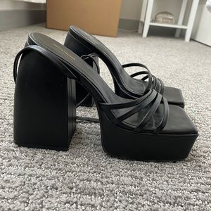 Black platform heels